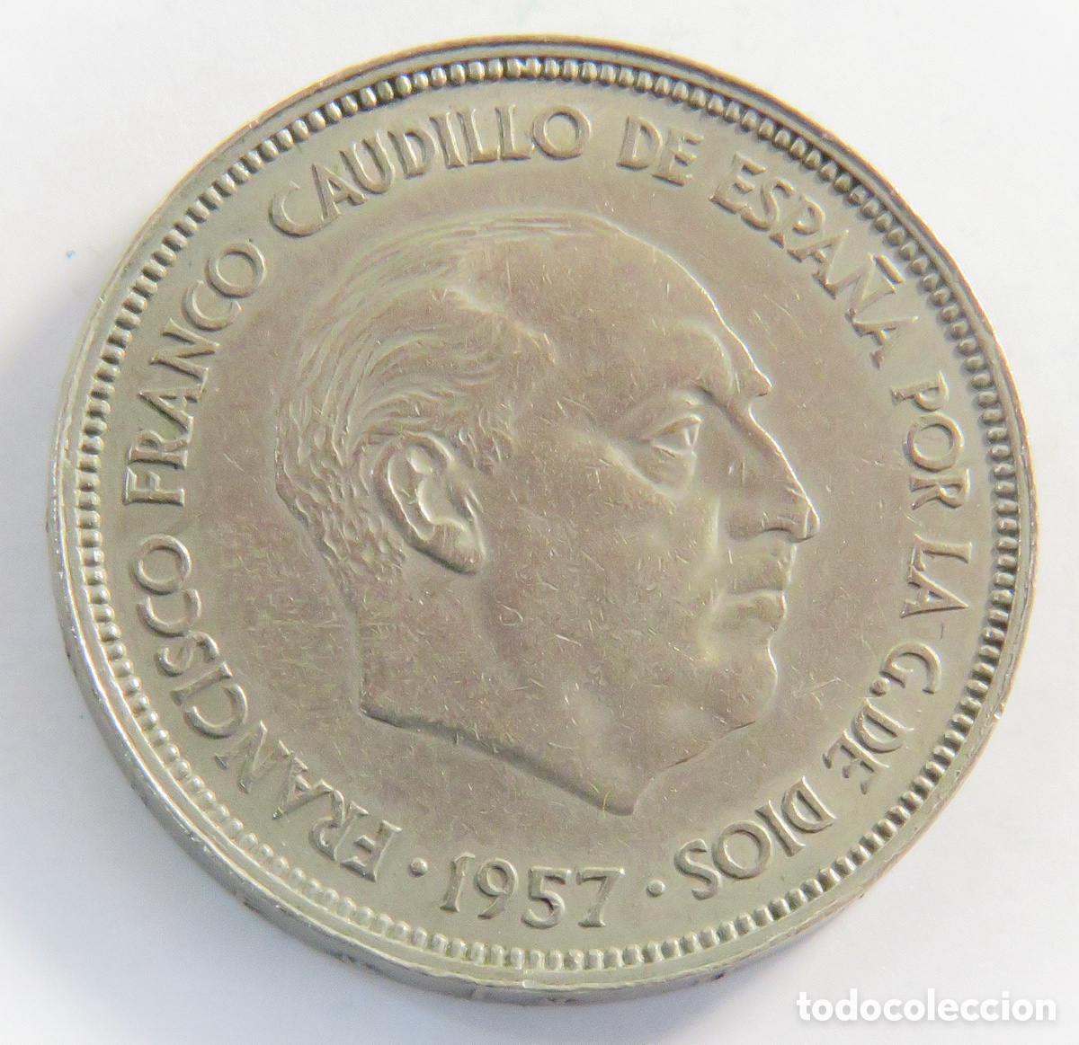 Monnaies Franco: 25 Pesetas 1957 *64 MBC Franco Estado Espa&ntilde;ol