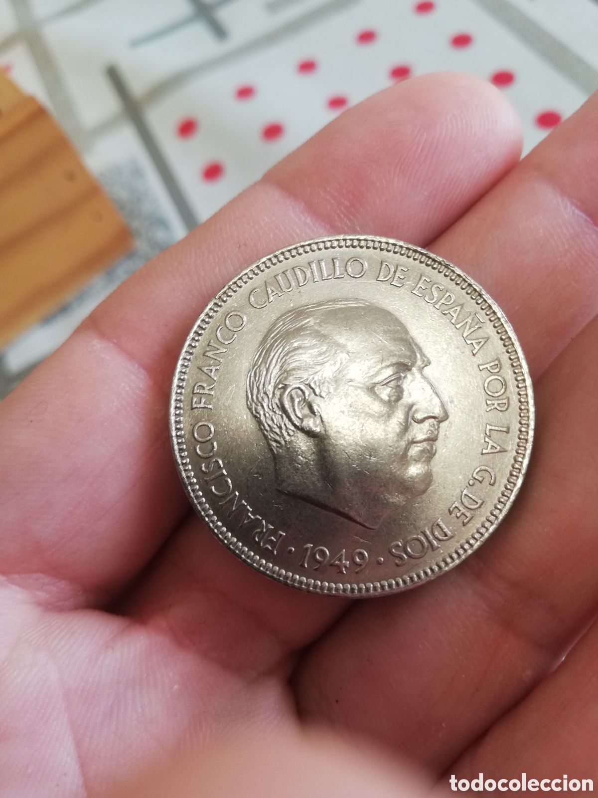 Monedas Franco: 5 pesetas 1949 nickel