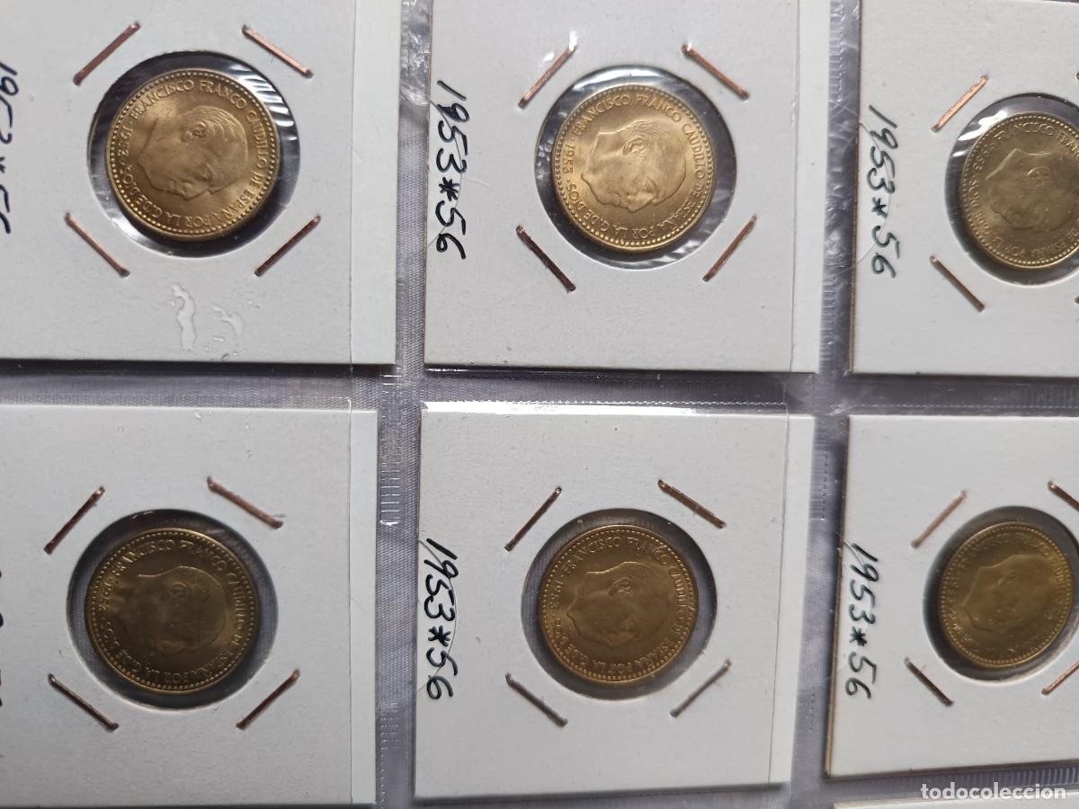 Monedas Franco: Lote 20 monedas de 1 pesetas 1953*56 sin circular