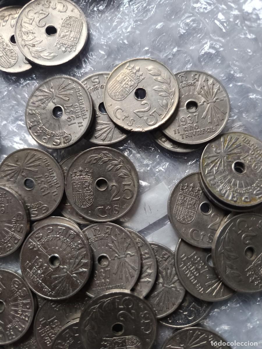 Moedas Franco: 200 monedas de 25 c&eacute;ntimos 1937