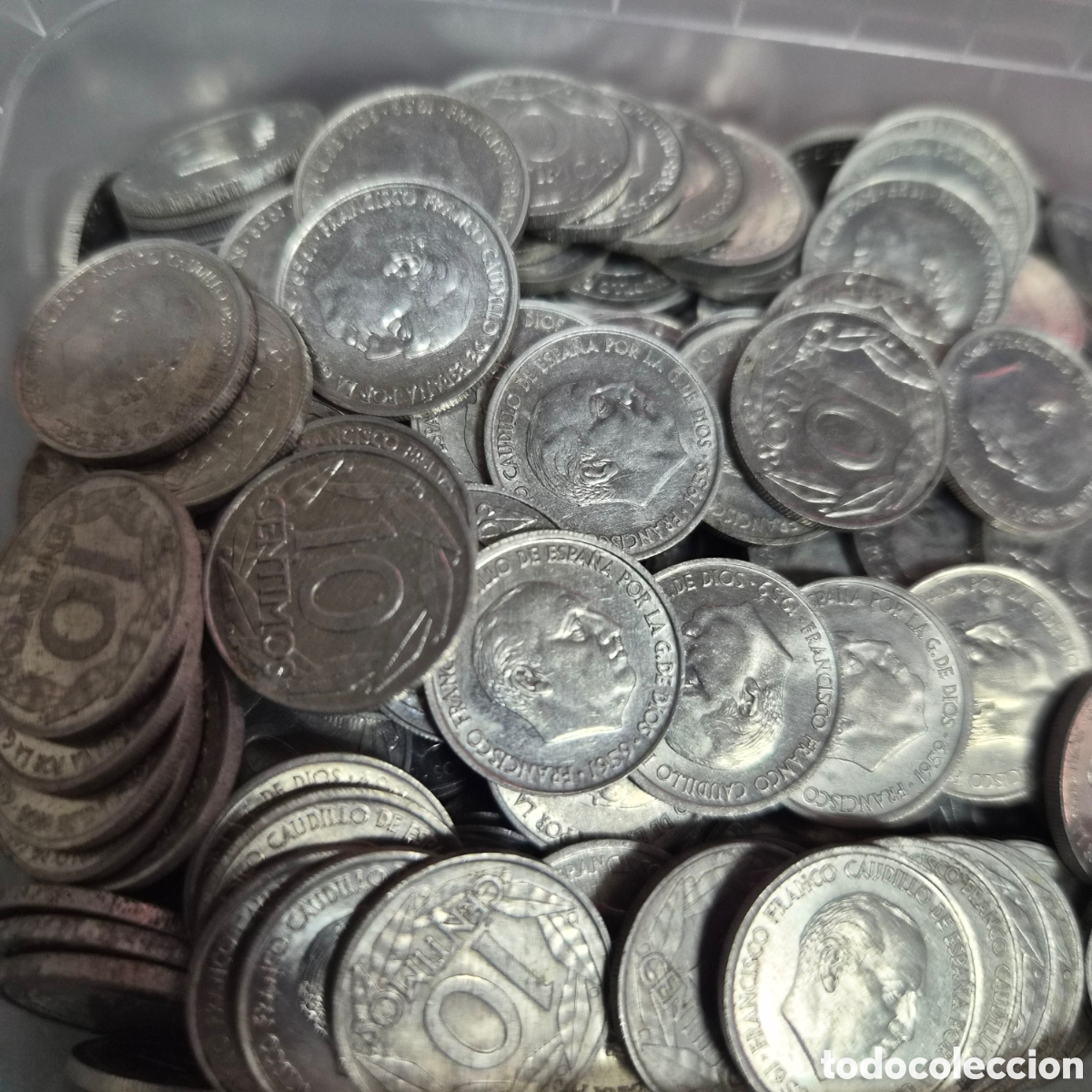 Monedas Franco: Lote de 300 monedas de 10 centimos de Espa&ntilde;a
