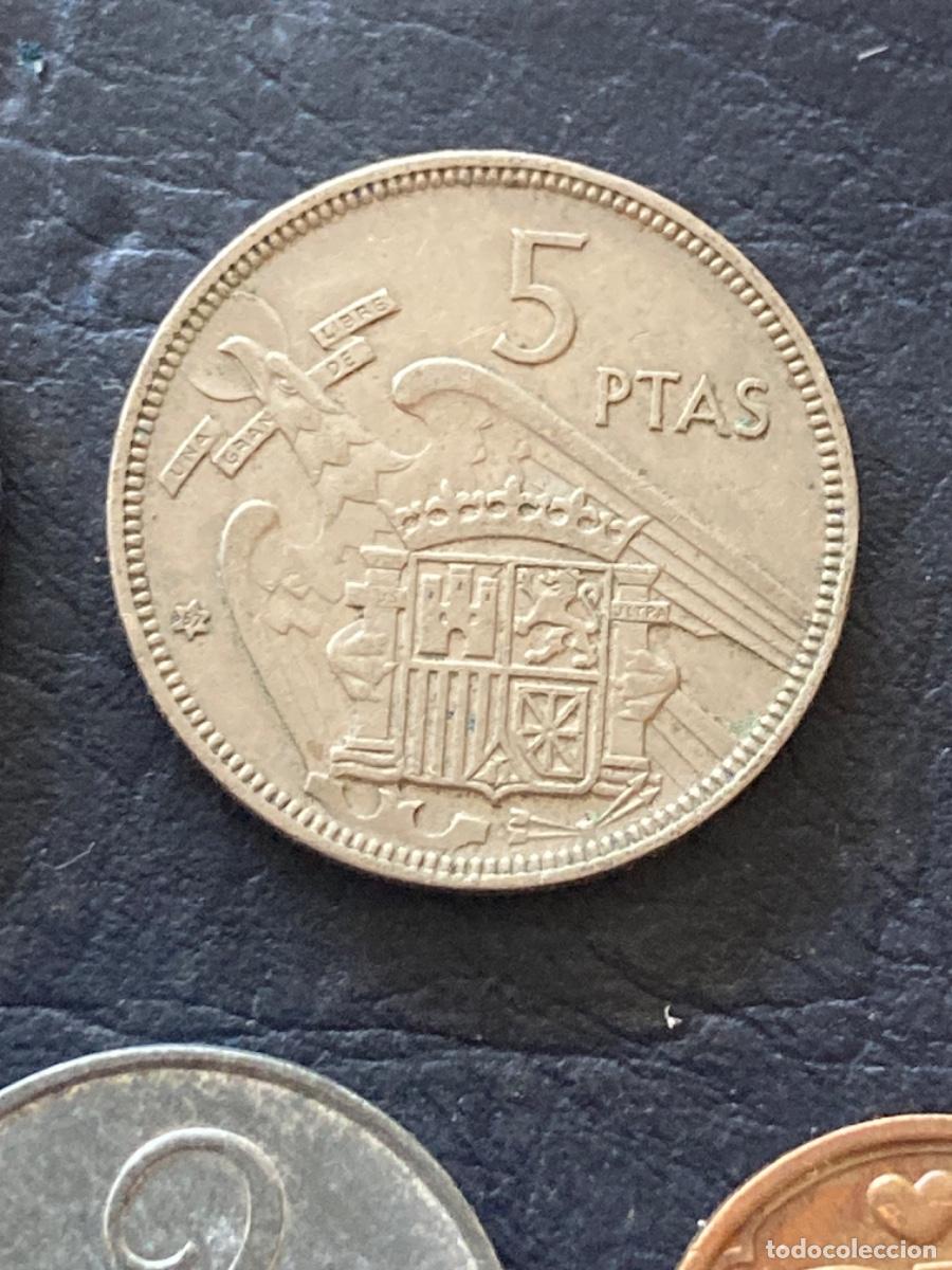 Monedas Franco: M&uuml;nze M&uuml;nzen Umlaufm&uuml;nze Spanien 5 Pesetas 1957 im Stern 67