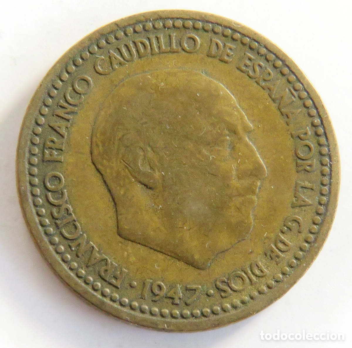 Monete Franco: 1 Peseta 1947 *54 Franco Estado Espa&ntilde;ol