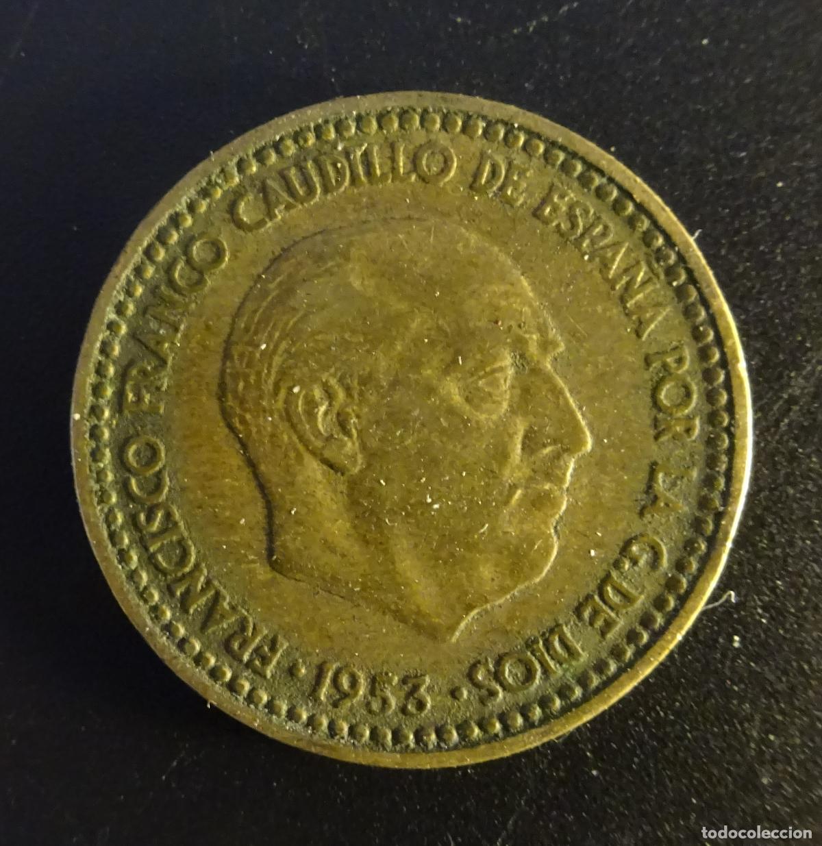 Monedas Franco: ESPA&Ntilde;A 1 PESETA 1953 * 19-63