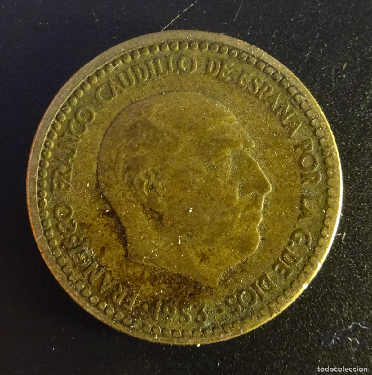 Monedas Franco: ESPA&Ntilde;A 1 PESETA 1953 * 19-54
