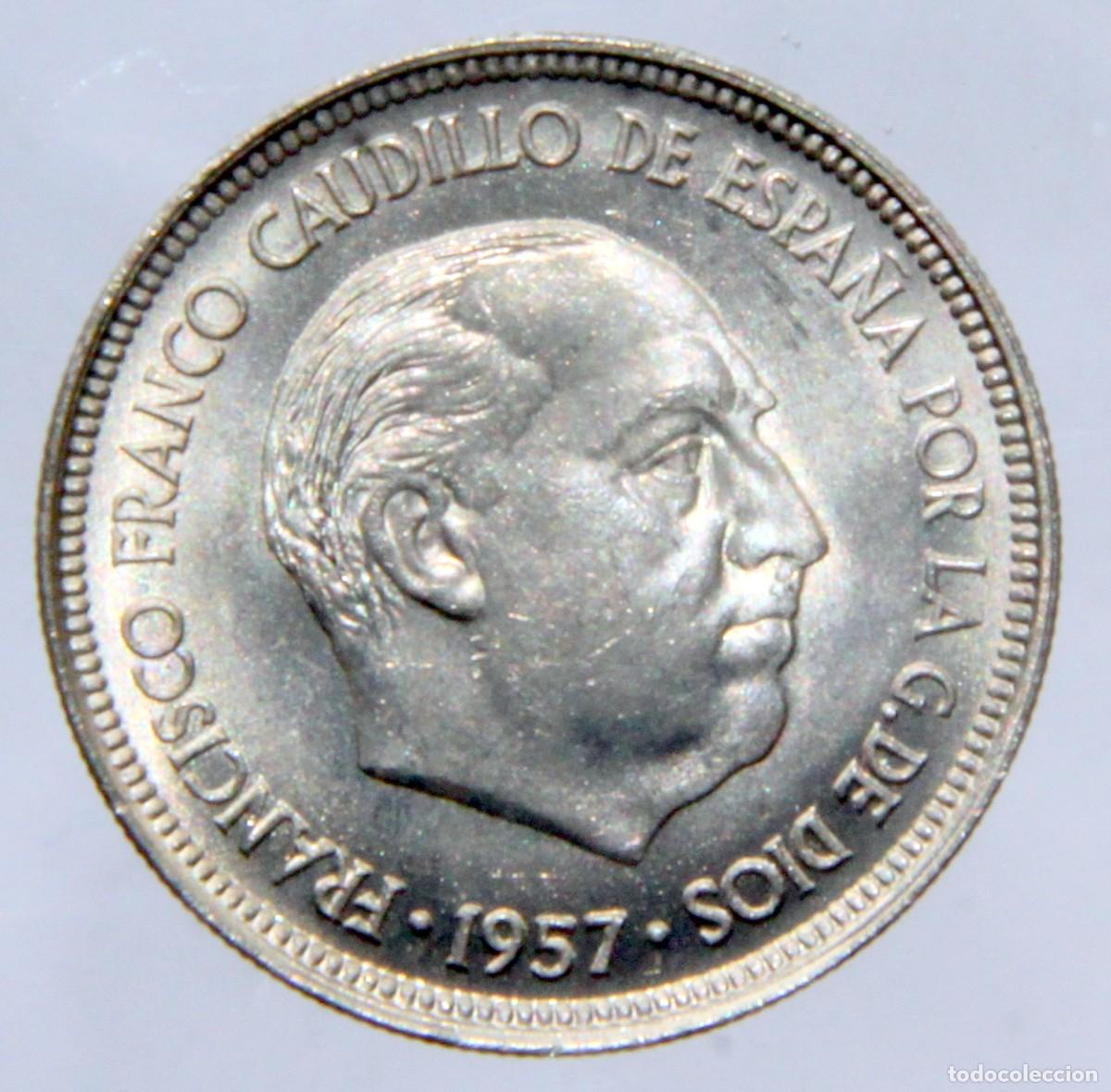 Monedas Franco: V034 ESPA&Ntilde;A MONEDA FRANCO 5 PESETAS 1957*60 SC/BRILLO ORIGINAL