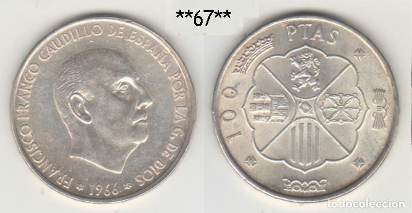 Monedas Franco: ESPA&Ntilde;A - 100 PESETAS - 1966 - *67* - PLATA - NO CIRCULADA