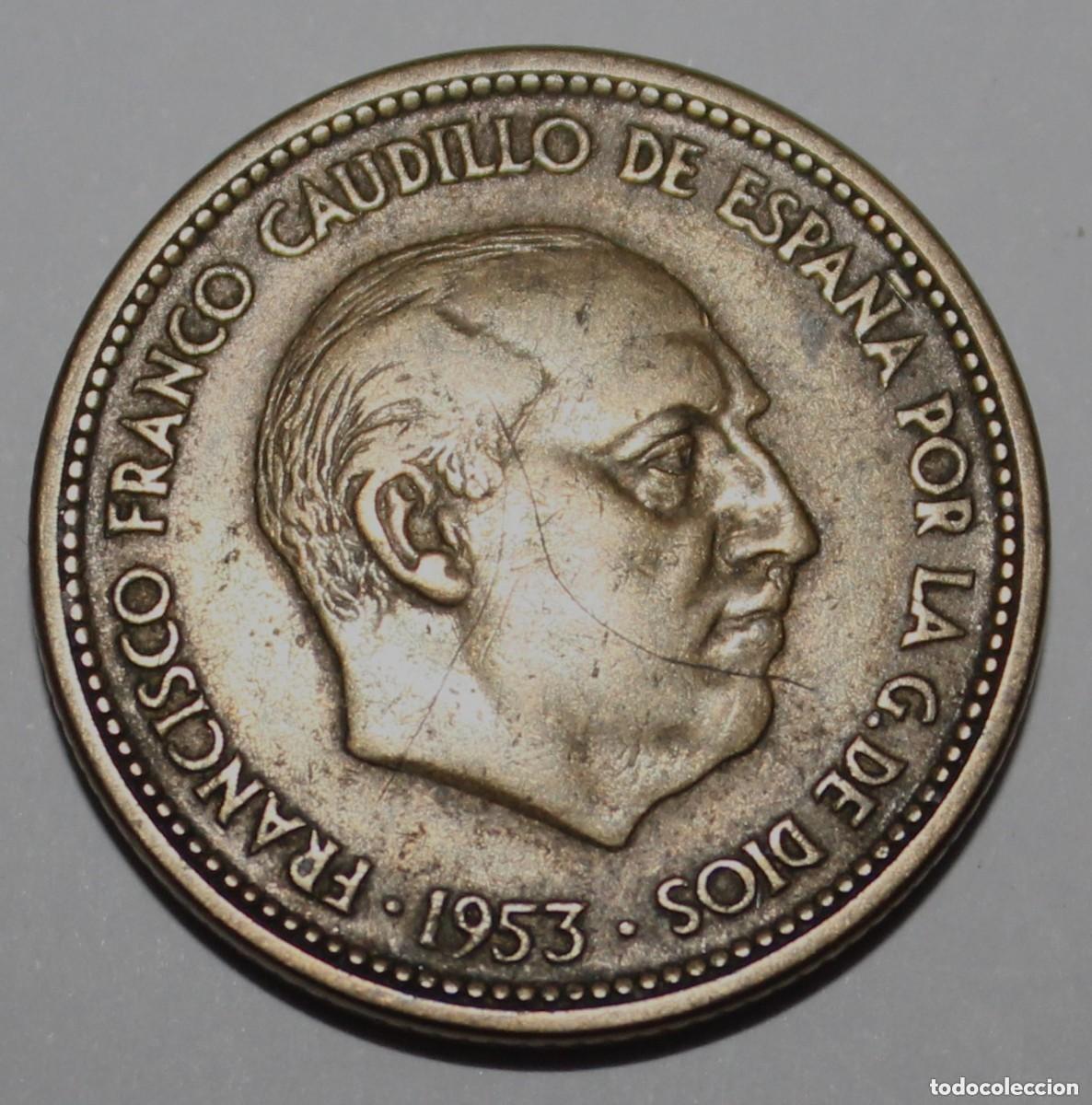 Moedas Franco: MONEDA DE 2.5 PESETAS 1953 ESTRELLA 56 TODAS LAS LEYENDAS LEGIBLES. (FOTO)