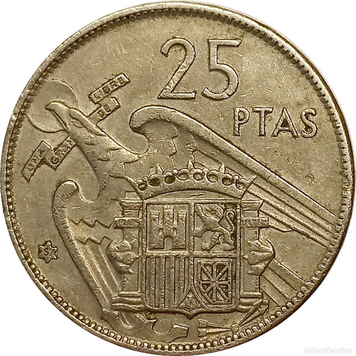 Monedas Franco: &Omega; Espa&ntilde;a. 25 pesetas de 1957. (Franco). KM# 787. (577).