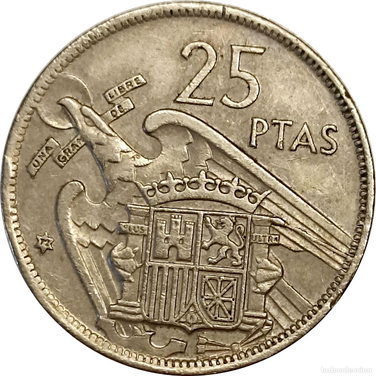Monedas Franco: &Omega; Espa&ntilde;a. 25 pesetas de 1957 *72. (Franco). KM# 787. (577).