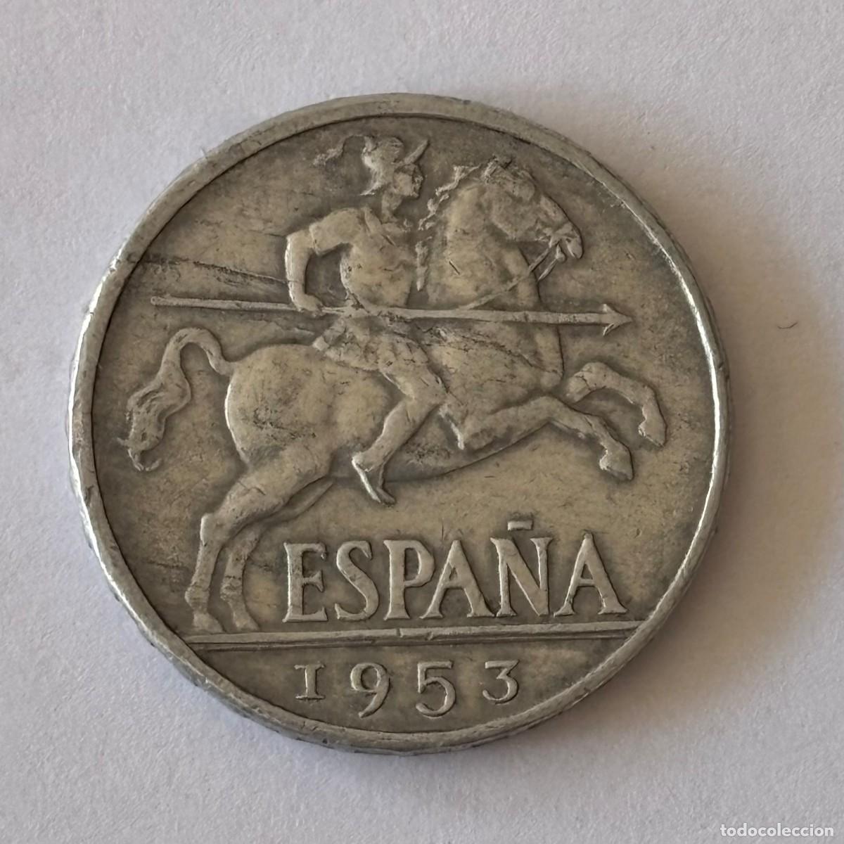 Monedas Franco: MONEDA DE 10 CENTIMOS 1953 JINETE (FOTO)