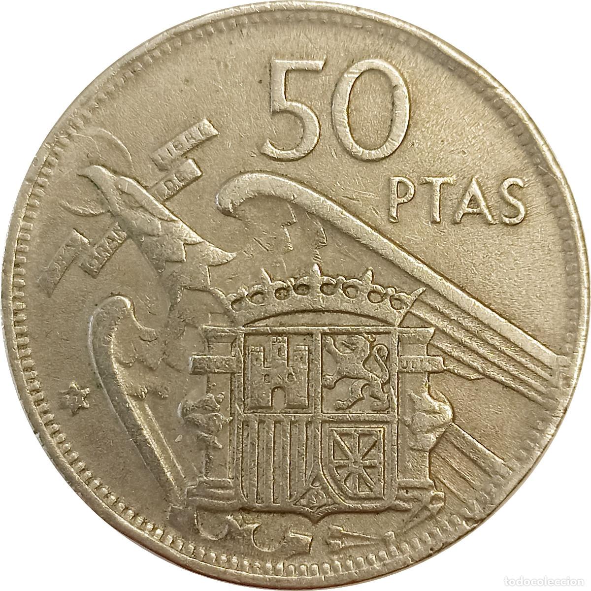 Monedas Franco: &Omega; Espa&ntilde;a. 50 pesetas de 1957 *71. (Franco). KM# 788. (577).