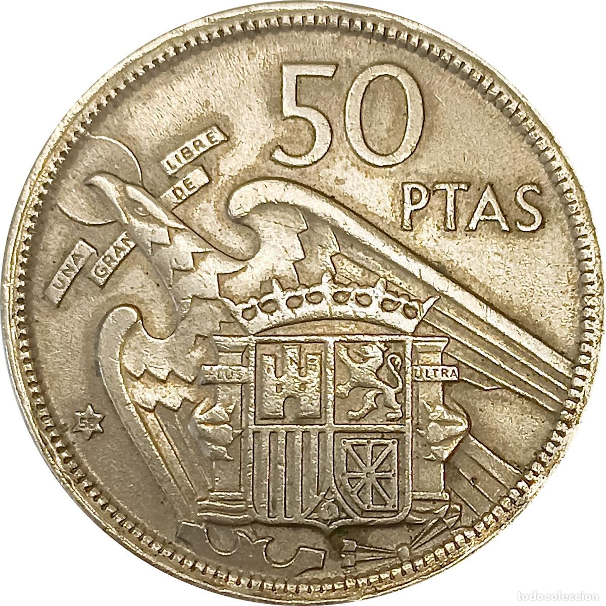 Monedas Franco: &Omega; Espa&ntilde;a. 50 pesetas de 1957 *58. (Franco). KM# 788. (577).