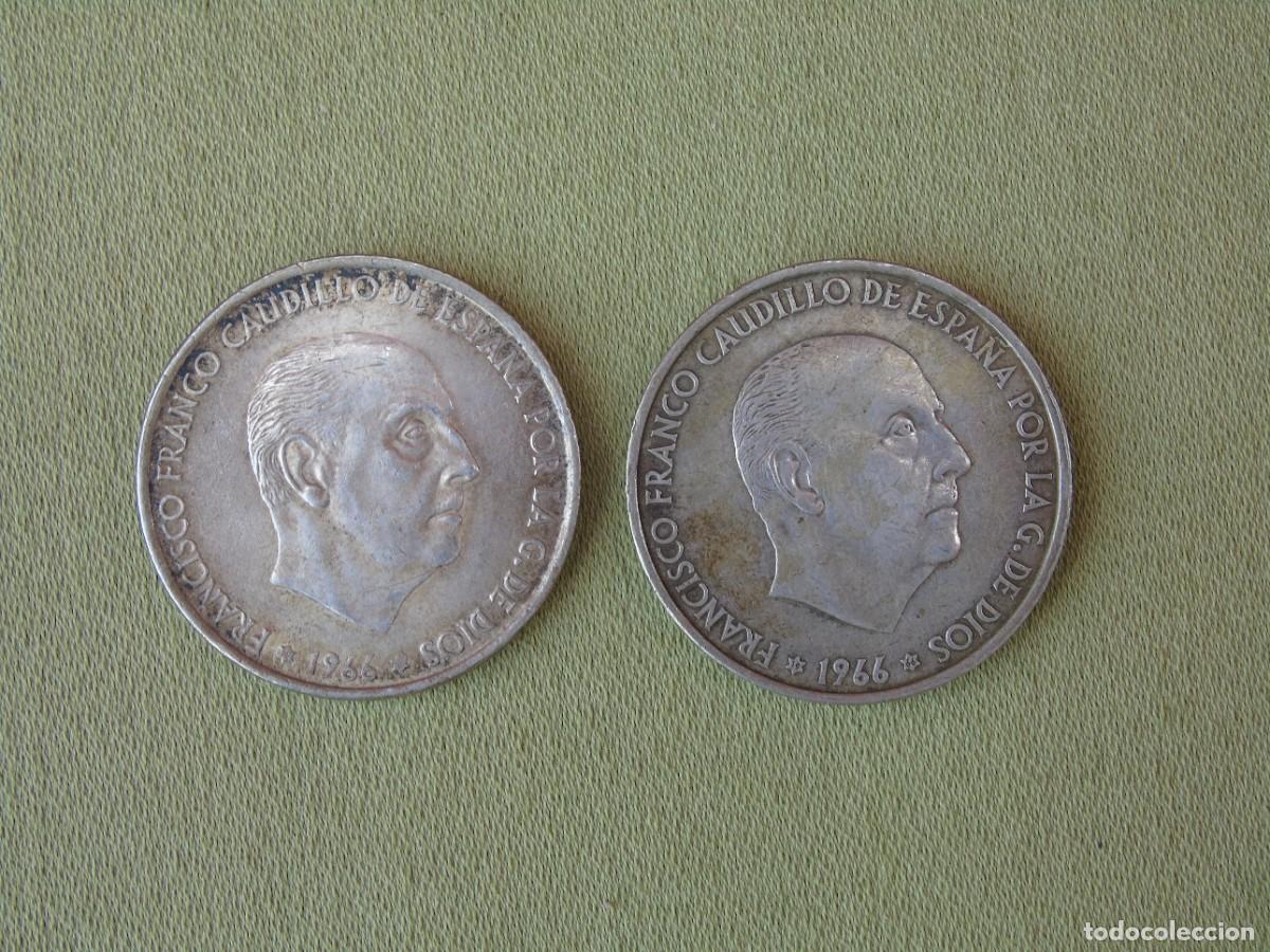 Monedas Franco: 2 MONEDAS DE 100 PESETAS DE FRANCO. 1966 *66 - *68 PLATA, 19GR