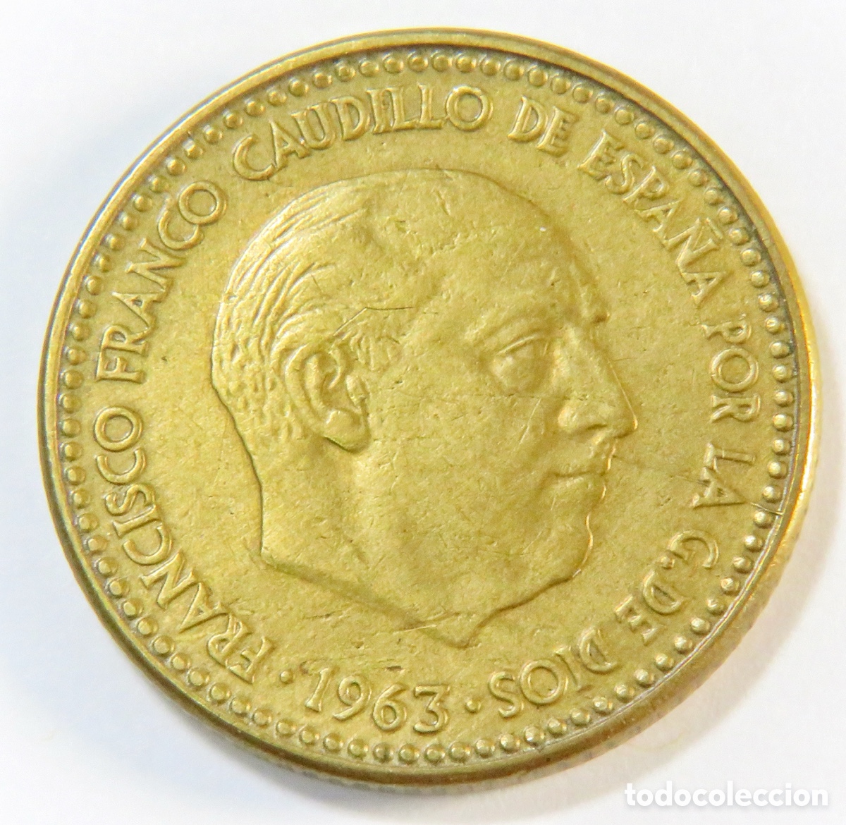 Monedas Franco: Moneda de 1 Peseta 1963 *64 Franco Peseta Espa&ntilde;ola Cl&aacute;sica