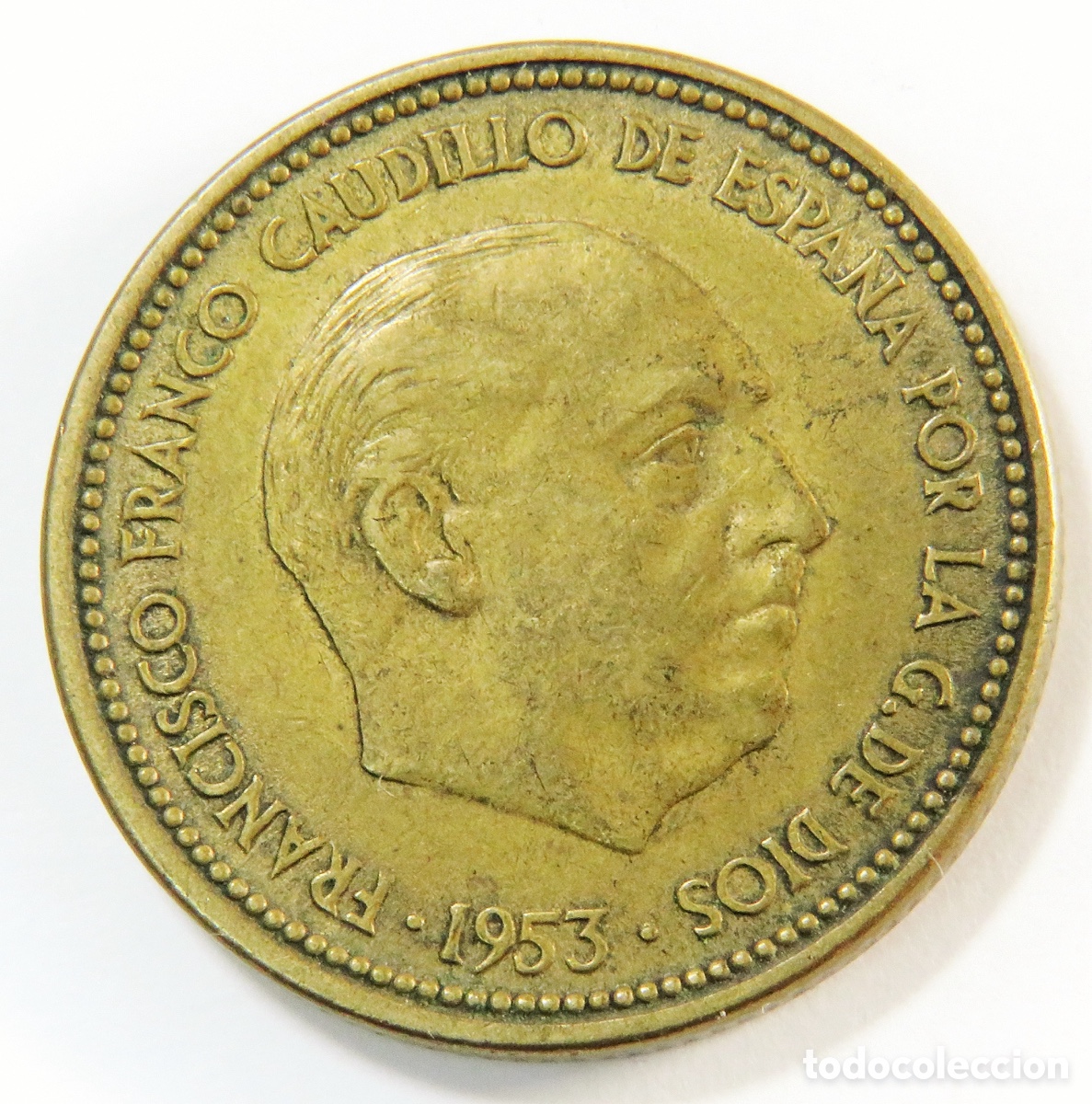Franco Coins: &iexcl;&iexcl; 2,50 Pesetas 1953 *54 !! Bonita Conservaci&oacute;n Colecci&oacute;n