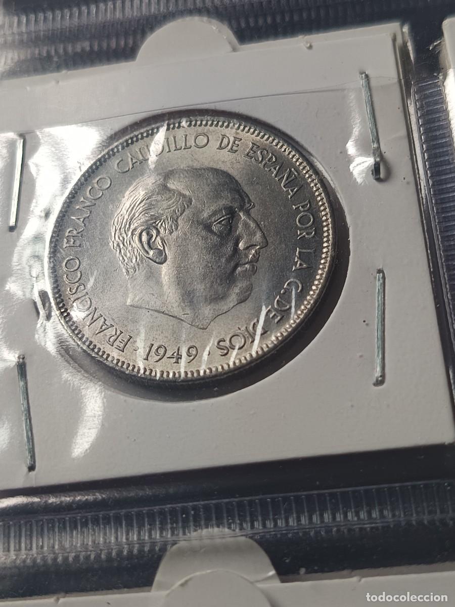 M&uuml;nzen unter Franco: Lote de 20 monedas de 5 pesetas 1949 *50 sin circular
