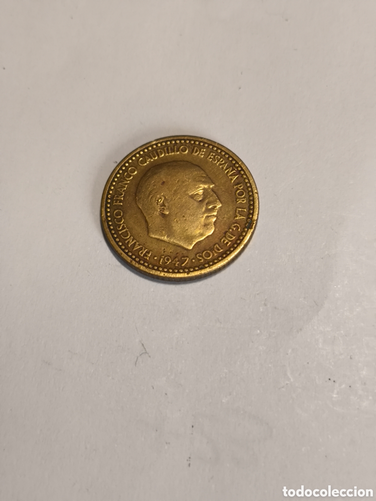 Monedas Franco: 1 Pta Espa&ntilde;a 1947 estrella 53 Francisco Franco (2)