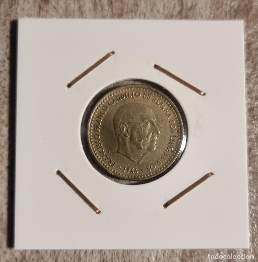 Moedas Franco: MONEDA - ESPA&Ntilde;A 1966 *70 - 1 PESETA - MONEDAS ENCARTONADA