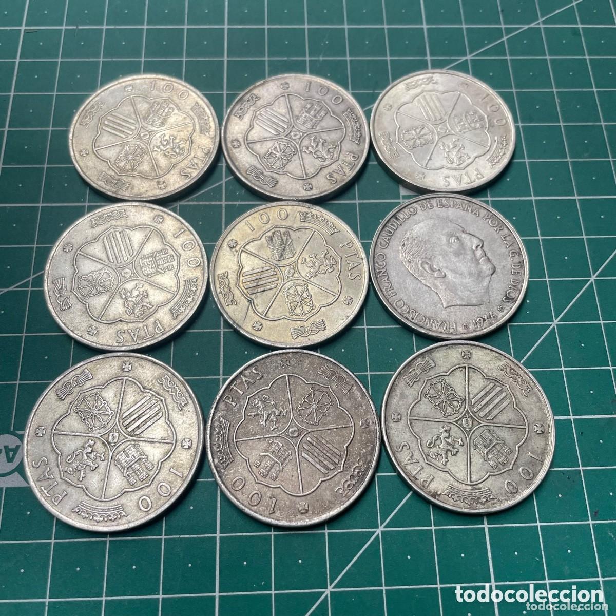 Monedas Franco: OFERTA LOTE DE 10 MONEDAS DE 100 PESETAS DE PLATA 1966 ESTRELLAS VARIAS, ESTADO MBC, EBC, EBC+