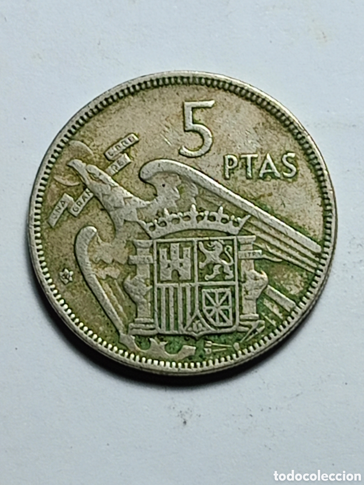 Monedas Franco: ESPA&Ntilde;A (1939-1975) - 5 PESETAS 1957 (60) - A - 5,75 GR. COBRE-NICKEL - DIAMETRO 23 mm - KM#786 - MB