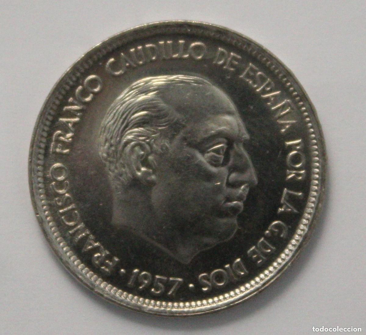 Monedas Franco: MONEDA DE 25 PESETAS FRANCO 1957 ESTRELLA 73 SIN CIRCULAR