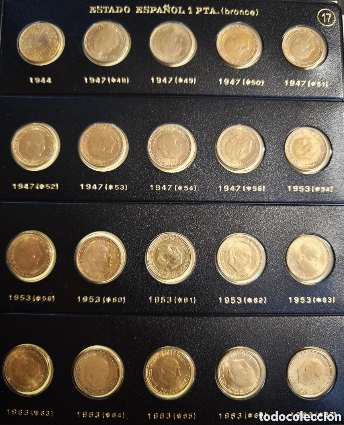Franco Coins: Todas las pesetas de franco sin cursar y flor de cu&ntilde;o