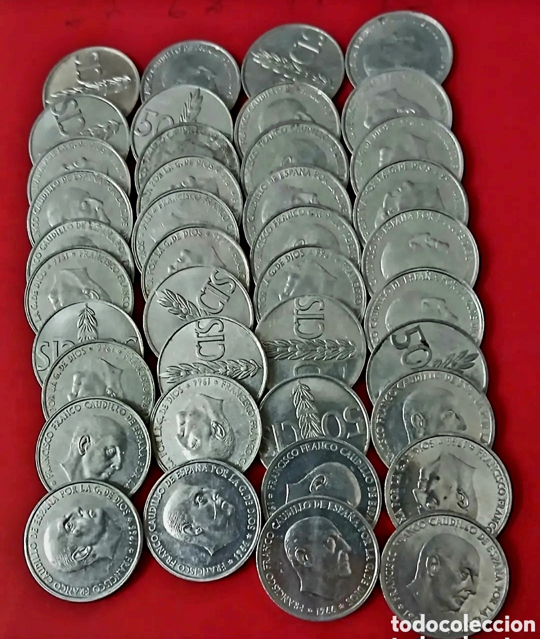 Monedas Franco: 40 MONEDAS DE 50 CTMS 1966 DE 4 ESTRELLAS DIFERENTES S/C