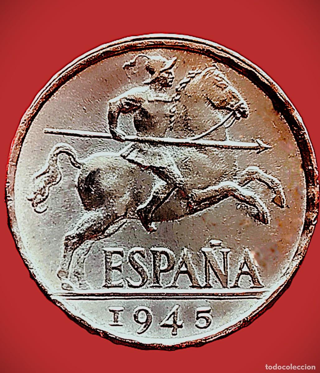Monedas Franco: Espa&ntilde;a. 10 C&eacute;ntimos 1945. Sin Circular. - Foto 1