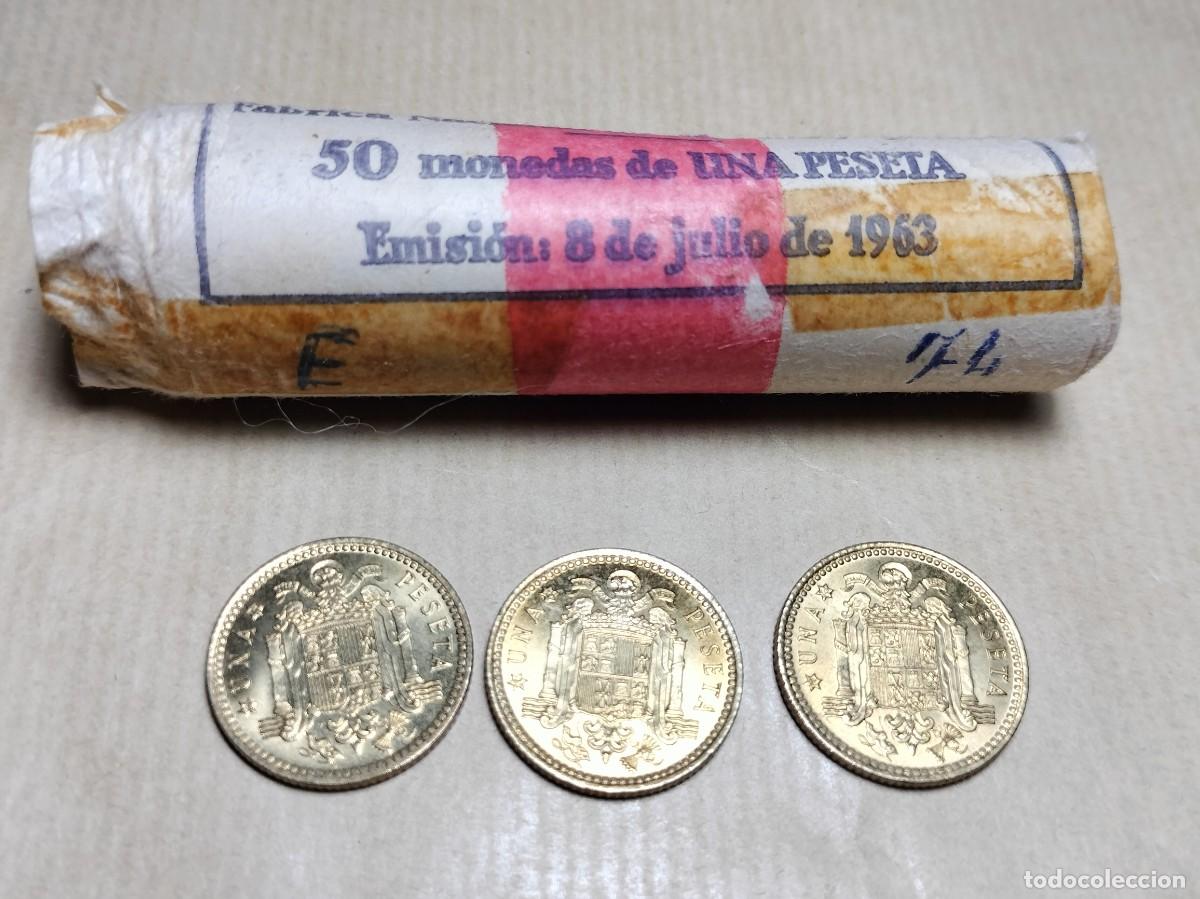 Monedas Franco: 3 MONEDAS SIN CIRCULAR DE 1 PESETA DE 1966 ESTRELLA 74