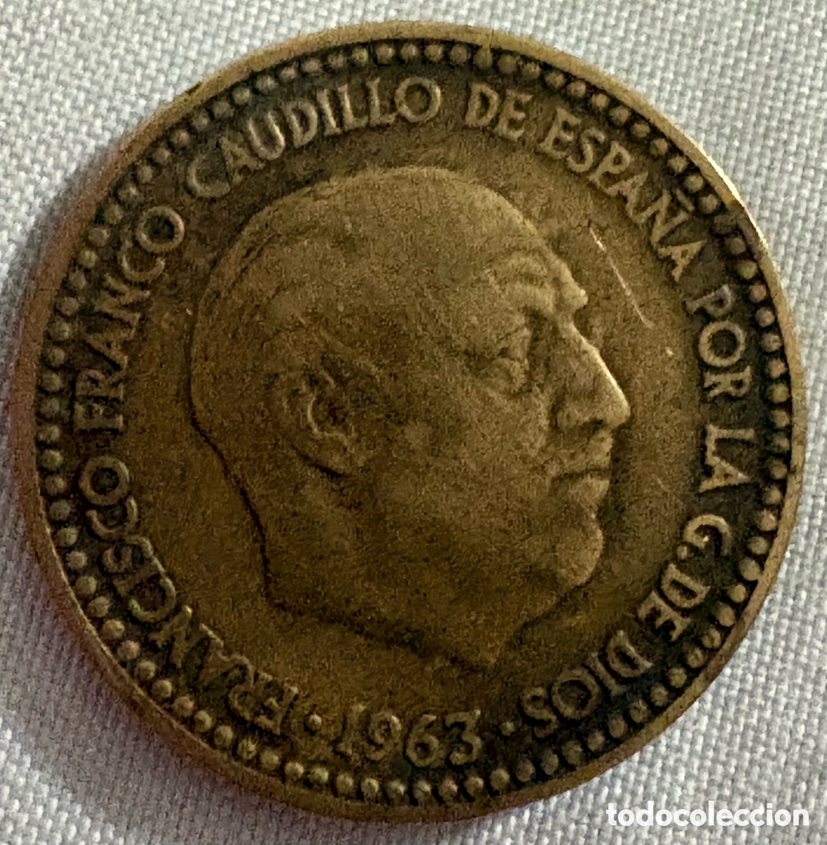 Monedas Franco: MONEDA 1 PESETA 1953. FRANCISCO FRANCO Y EL ESCUDO NACIONAL. &ldquo;RUBIA&rdquo;