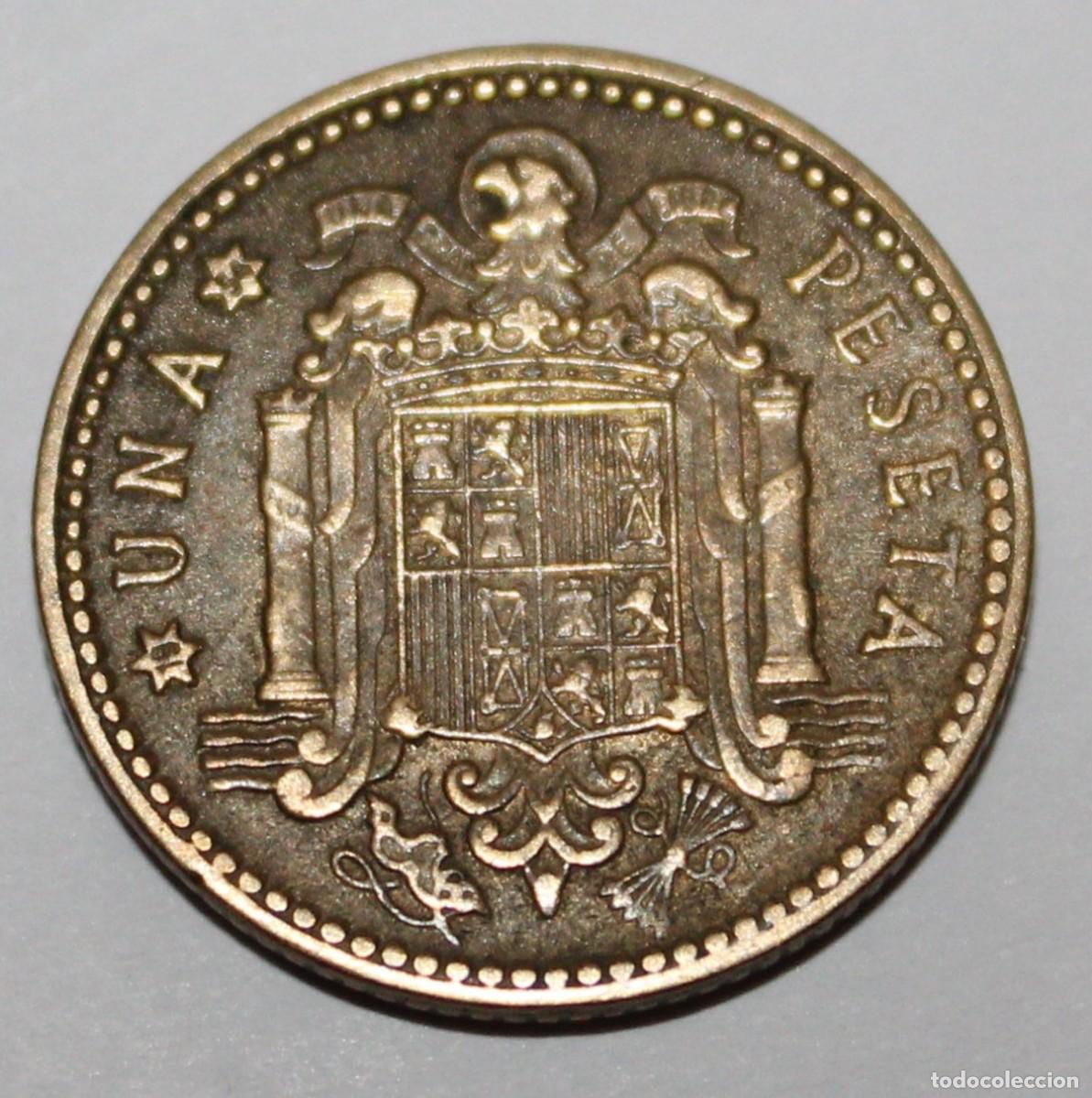 Monedas Franco: MONEDA DE 1 PESETA FRANCO 1947 ESTRELLA 54 (FOTO)