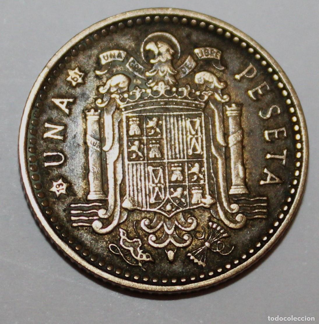 Franco Coins: MONEDA DE 1 PESETA FRANCO 1953 ESTRELLA 61 (FOTO)