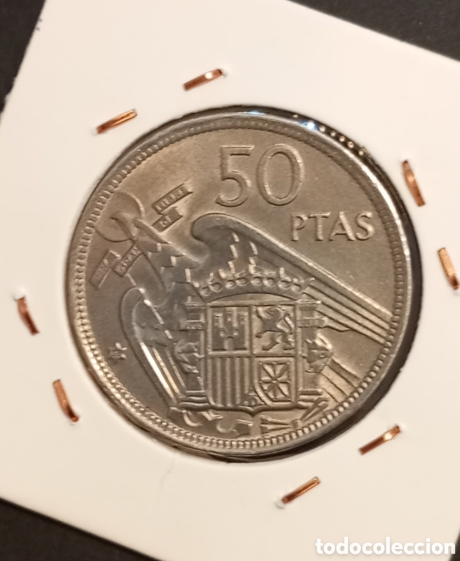 Monedas Franco: Moneda 50 pts estado espa&ntilde;ol - Foto 2