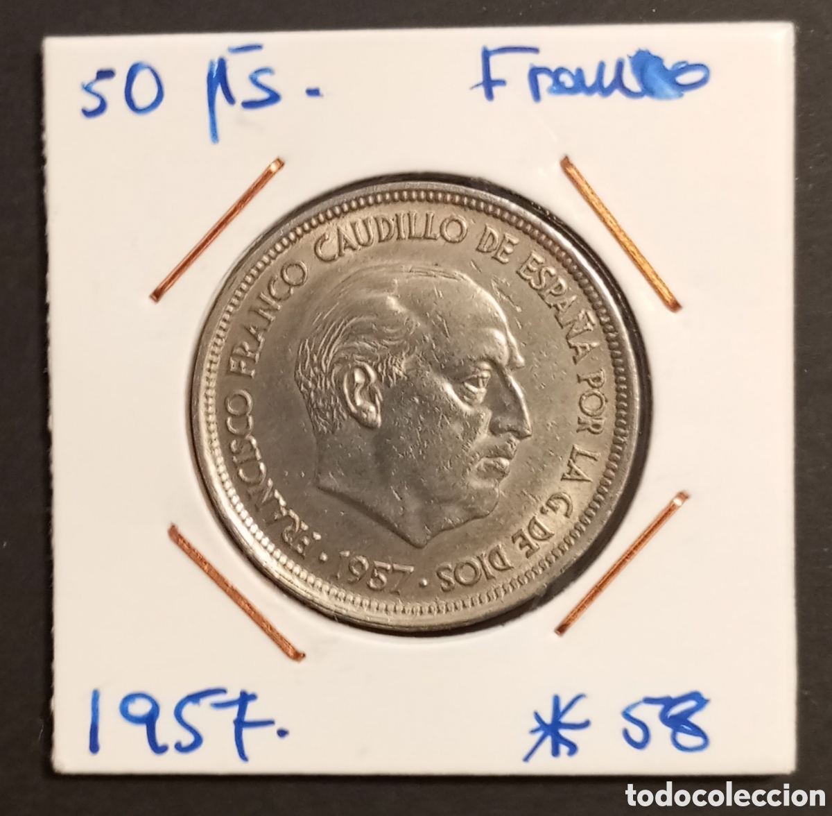 Monedas Franco: Moneda 50 pts estado espa&ntilde;ol - Foto 1