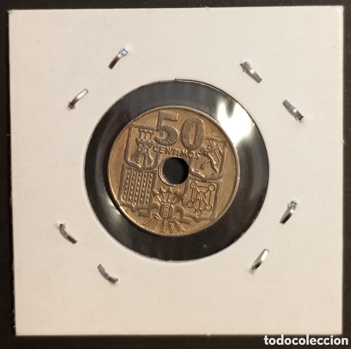 Monedas Franco: Moneda de 50 c&eacute;ntimos 1949 espa&ntilde;a - Foto 2