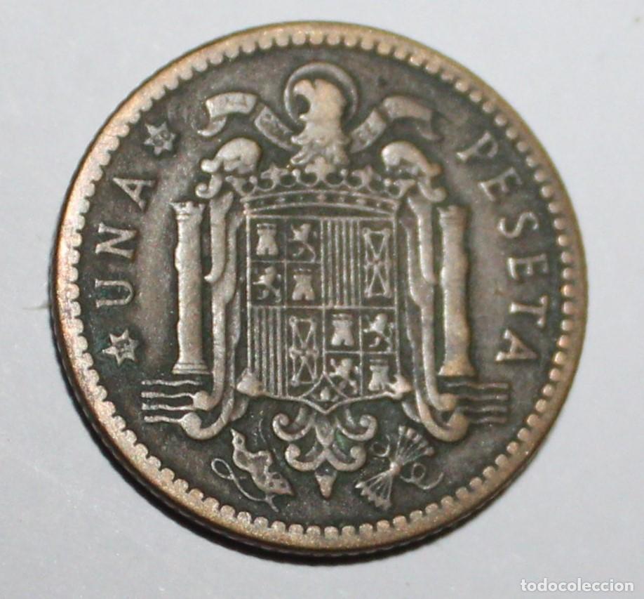 Moedas Franco: MONEDA DE 1 PESETA FRANCO 1947 ESTRELLA 50 (FOTO)