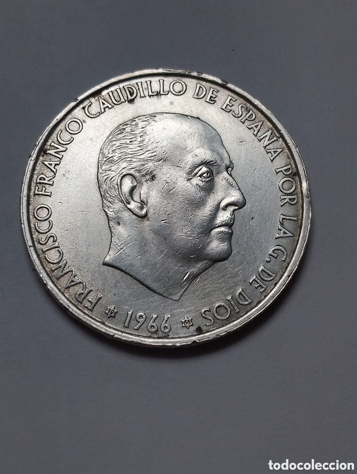 Monedas Franco: Monedas de 100 pts de franco de plata del a&ntilde;o 1966*66