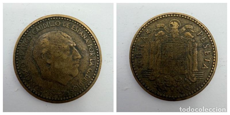Monedas Franco: MONEDA. ESPA&Ntilde;A. FRANCISCO FRANCO. 1 PESETA. 1947. ESTRELLAS LEGIBLES *19-52*. VER