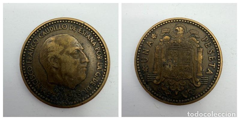 Monedas Franco: MONEDA. ESPA&Ntilde;A. FRANCISCO FRANCO. 1 PESETA. 1947. ESTRELLAS LEGIBLES *19-52*. VER