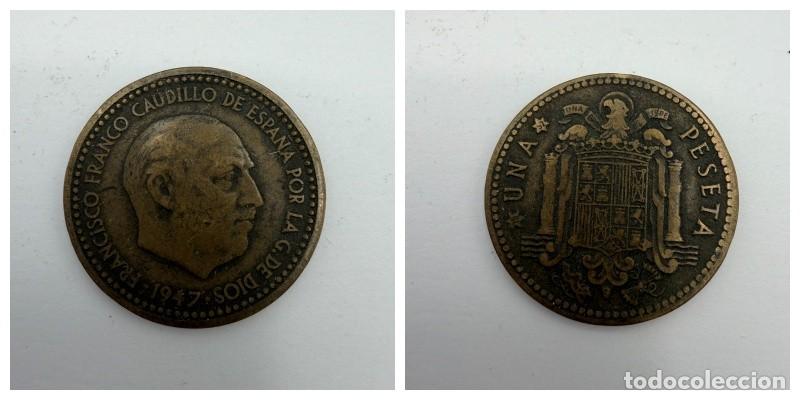 Monedas Franco: MONEDA. ESPA&Ntilde;A. FRANCISCO FRANCO. 1 PESETA. 1947. ESTRELLAS LEGIBLES *19-52*. VER