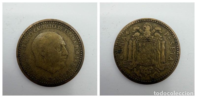 Monedas Franco: MONEDA. ESPA&Ntilde;A. FRANCISCO FRANCO. 1 PESETA. 1947. ESTRELLAS LEGIBLES *19-52*. VER