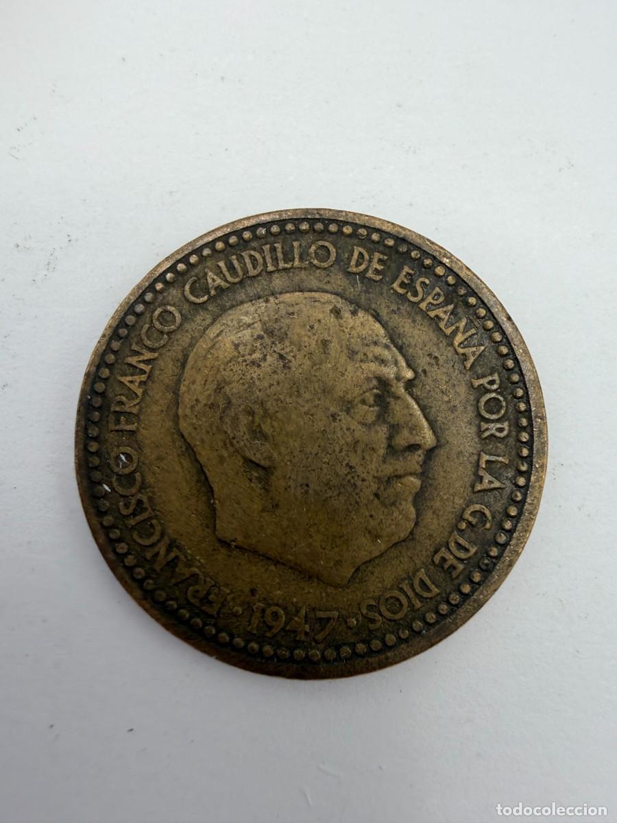 Monedas Franco: MONEDA. ESPA&Ntilde;A. FRANCISCO FRANCO. 1 PESETA. 1947. ESTRELLAS LEGIBLES *19-52*. VER