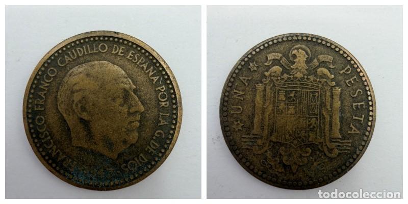 Monedas Franco: MONEDA. ESPA&Ntilde;A. FRANCISCO FRANCO. 1 PESETA. 1947. ESTRELLAS LEGIBLES *19-52*. VER