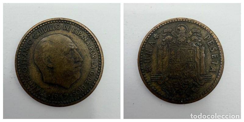 Monedas Franco: MONEDA. ESPA&Ntilde;A. FRANCISCO FRANCO. 1 PESETA. 1947. ESTRELLAS LEGIBLES *19-52*. VER