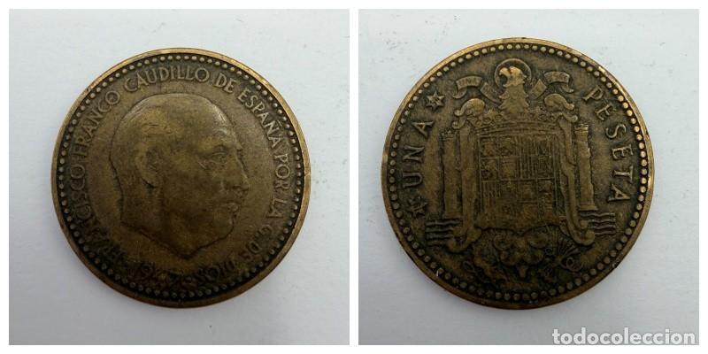 Monedas Franco: MONEDA. ESPA&Ntilde;A. FRANCISCO FRANCO. 1 PESETA. 1947. ESTRELLAS LEGIBLES *19-52*. VER