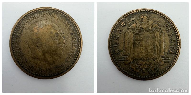 Monedas Franco: MONEDA. ESPA&Ntilde;A. FRANCISCO FRANCO. 1 PESETA. 1947. ESTRELLAS LEGIBLES *19-52*. VER