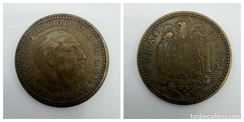 Monedas Franco: MONEDA. ESPA&Ntilde;A. FRANCISCO FRANCO. 1 PESETA. 1947. ESTRELLAS LEGIBLES *19-52*. VER