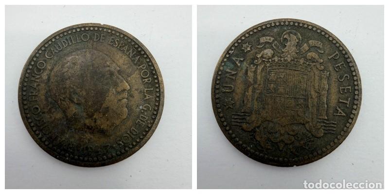 Monedas Franco: MONEDA. ESPA&Ntilde;A. FRANCISCO FRANCO. 1 PESETA. 1947. ESTRELLAS LEGIBLES *19-52*. VER