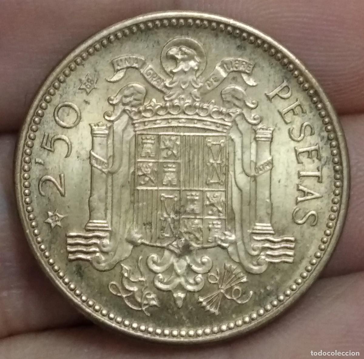 Monedas Franco: MONEDA 2,5 PESETAS 1953 estrella 68 SC troquelada